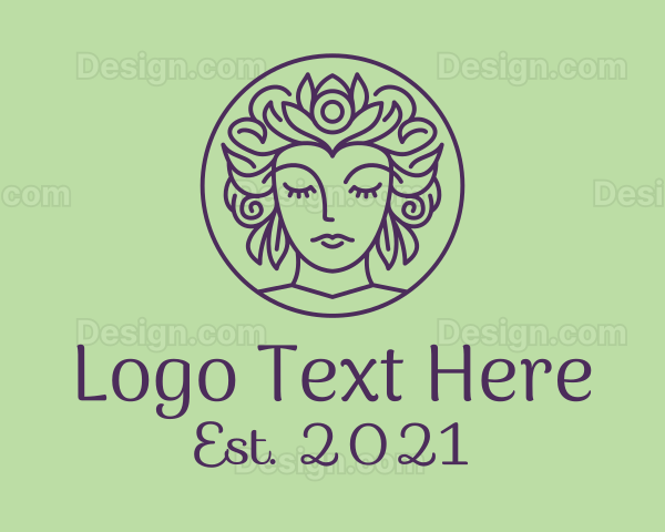 Floral Hair Lady Logo