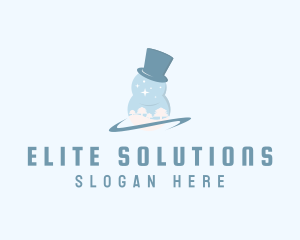 Snowman Top Hat logo design