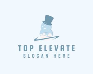 Snowman Top Hat logo design