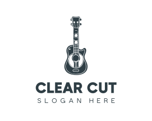 Simple Acoustic Guitar logo design