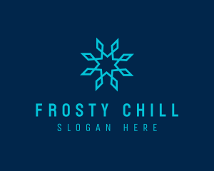 Cold Ice Snowflake logo design