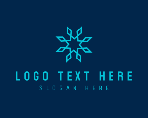Freeze - Cold Ice Snowflake logo design
