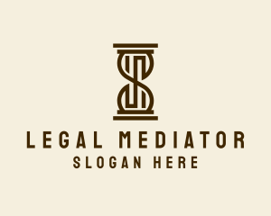 Hourglass Law Firm Pillar logo design