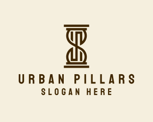 Hourglass Law Firm Pillar logo design