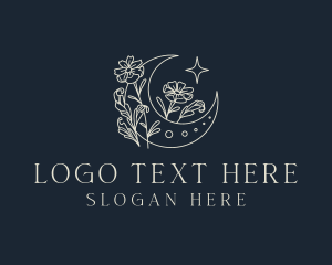 Floral Crescent Moon logo