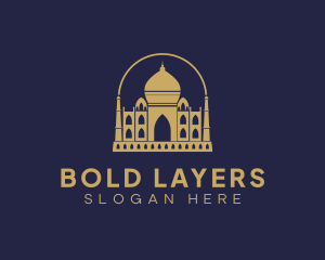 Gold Indian Palace logo design