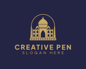 Gold Indian Palace logo design