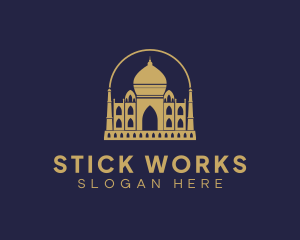 Gold Indian Palace logo design