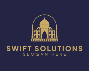 Gold Indian Palace logo design