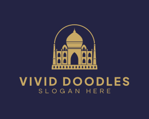 Gold Indian Palace logo design