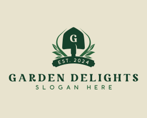 Garden Shovel Spade logo design