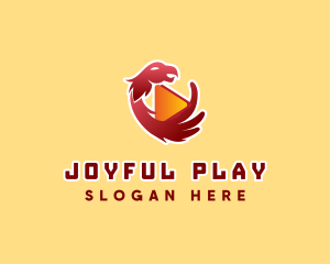 Eagle Play Button logo design