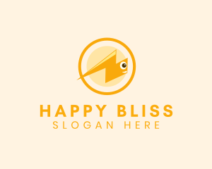 Happy Lightning Bolt  logo design