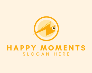 Happy Lightning Bolt  logo design