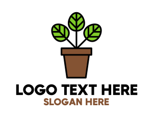 Leaves Plant Pot logo