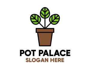 Leaves Plant Pot logo