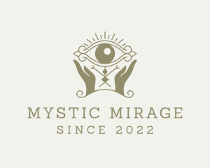 Mystical Eye Hands Oracle logo design