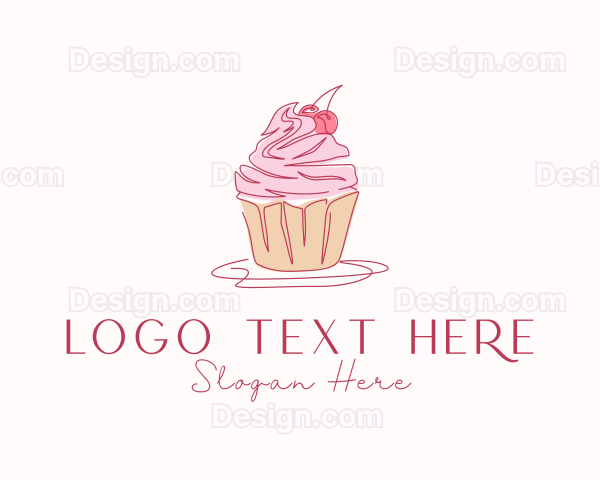 Cupcake Pastry Dessert Logo