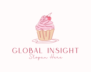 Cupcake Pastry Dessert Logo