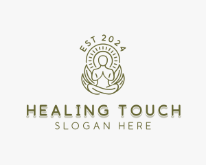 Leaf Healing Meditation logo design