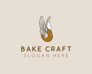 Winged Donut Bakery logo design