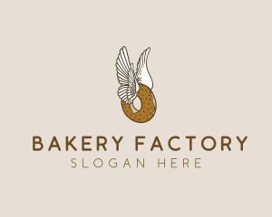 Winged Donut Bakery logo design