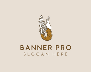 Winged Donut Bakery logo design