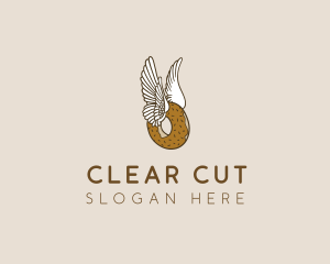 Winged Donut Bakery logo design