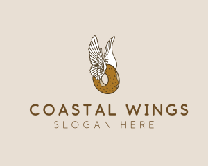 Winged Donut Bakery logo design