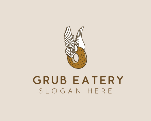 Winged Donut Bakery logo design