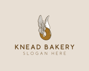 Winged Donut Bakery logo design