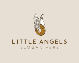 Winged Donut Bakery logo design