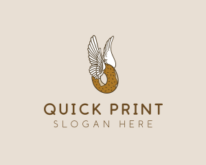 Winged Donut Bakery logo design