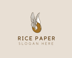 Winged Donut Bakery logo design