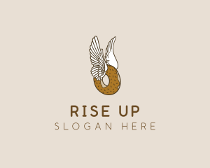 Winged Donut Bakery logo design