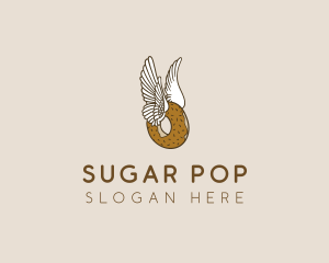 Winged Donut Bakery logo design