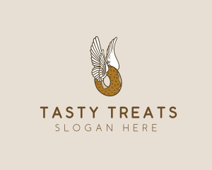 Winged Donut Bakery logo design