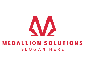 Polygon M Stroke logo design