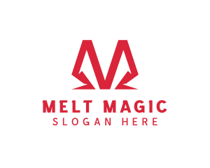 Polygon M Stroke logo design