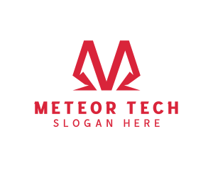 Polygon M Stroke logo design