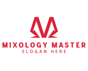 Polygon M Stroke logo design