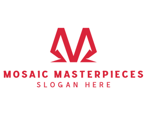 Polygon M Stroke logo design