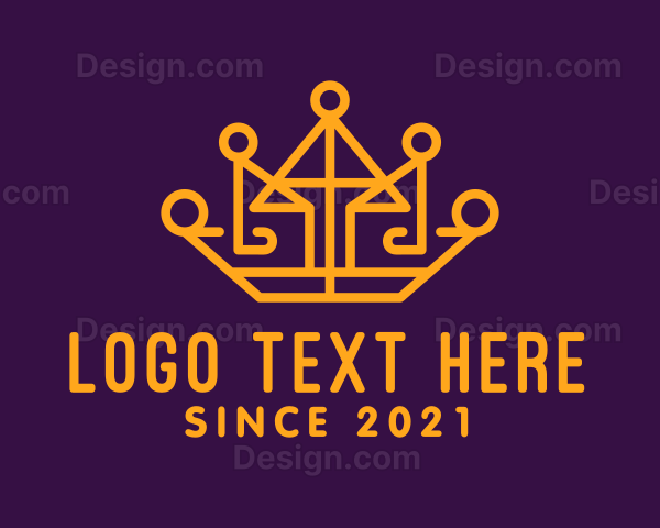 Gold Crown Headdress Logo