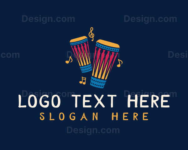 Musical African Drum Logo