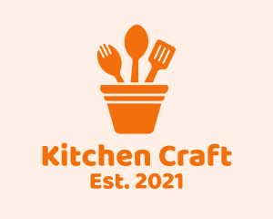 Kitchen Utensil Pot logo design