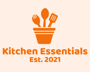 Kitchen Utensil Pot logo design