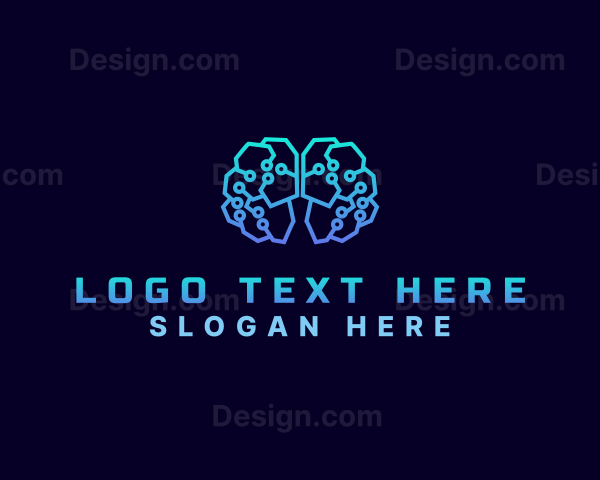 Geometric Technology Brain Logo