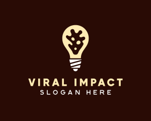 Virus Light Bulb logo design