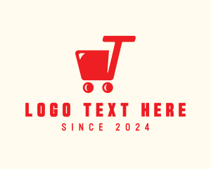 Grocery Cart Letter T logo