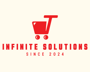 Grocery Cart Letter T Logo